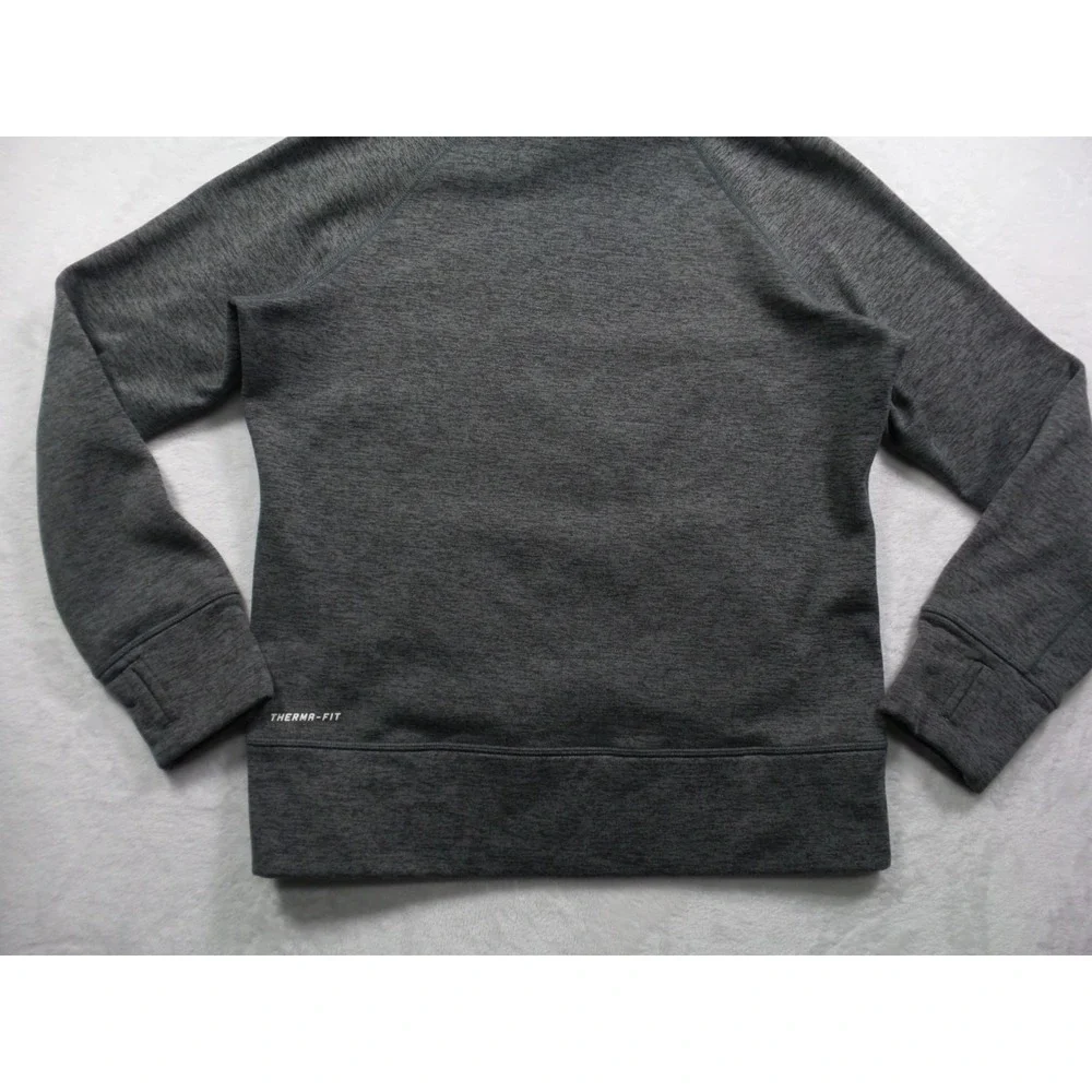 Nike‎ Sweatshirt Womens Size Medium Gray Therma-Fit Pullover Hooded Fleece